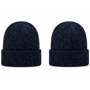 Bonnet en tricot épais et chaud de haute qualité avec logo personnalisé, motif marine moucheté, pour l'hiver et les activités de plein air - Product Image 2