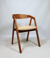 Chaise de salle à manger de style nordique moderne, structure en bois massif, coussin en éponge douce, chaise de restaurant