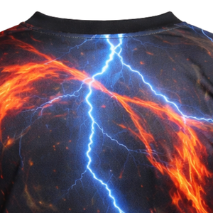 Camiseta de Paintball Personalizada, Azul Relámpago, Naranja Fuego, Sublimación Vibrante, Ropa Deportiva Transpirable de Malla, Manga Larga - Product Image 6