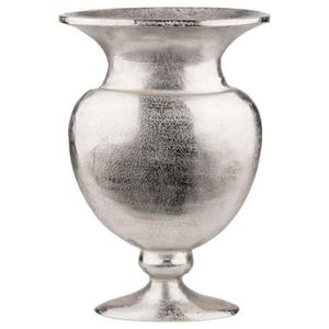 Vase de table traditionnel en aluminium à large ouverture, finition argentée, décoration métallique, fournitures de décoration événementielle, urnes et vases de jardin en métal - Product Image 6