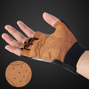 Gants mi-doigts en cuir PU imperméable WEST BIKING pour l'été, la course en montagne, le vélo, la moto, les sports, l'utilisation sur vélo - Product Image 2