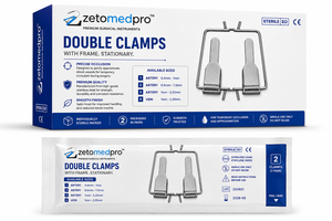 Double <b>Clamps</b> With <b>Frame</b> Stationary Artery 0.4-1mm 0.6-1.5mm 1-2.25mm Vein 1-2.25mm ZETOMEDPRO - Product Image 4