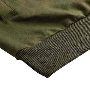 Men's Olive Green Full <b>Zip</b> <b>Hooded</b> Tracksuit Solid Color Long Sleeve Casual Sporty Breathable Polyester Cotton Pants Set Autumn - Product Image 5