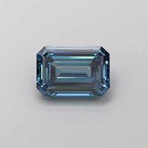 Diamante CVD de 1 Quilate, Corte Esmeralda, Azul Intenso, Pulido Excelente, Claridad VS2, Certificado, Piedra Cultivada en Laboratorio, Stock DL9 15600 - Product Image 1