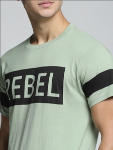 Camiseta Casual de Manga Corta para Hombre, Color Verde Claro, Cuello Cruzado, Tejida, Ecológica, 100% Algodón, Transpirable, para Verano - Product Image 6