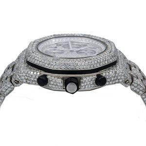 Montre de luxe en acier inoxydable, boîtier rond de 40 mm, chronographe mécanique, cadran analogique en verre, bracelet de 20 mm, unisexe - Product Image 4