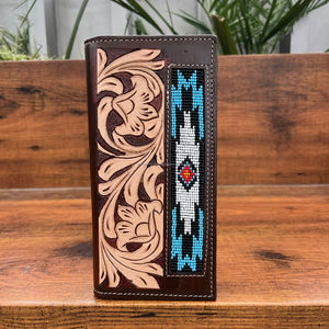 ODM กระเป๋าสตางค์ยาวหนังยาวเป็นเครื่องมือสำหรับ2025สินค้า OEM กระเป๋าใส่บัตรแบบพับสองชั้นทำจากหนังแท้คุณภาพสูงประดับลูกปัดด้วยบัตร RFID สำหรับผู้ชาย - Product Image 4