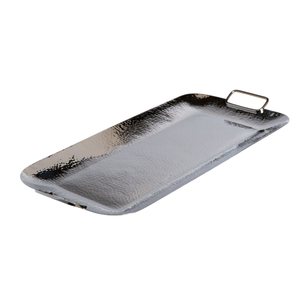Bandeja de Servicio de Acero Inoxidable de Alta Calidad con Asas, Elegante Plato Rectangular para Hotel y Hogar, Bandeja de Servicio Metálica - Product Image 3