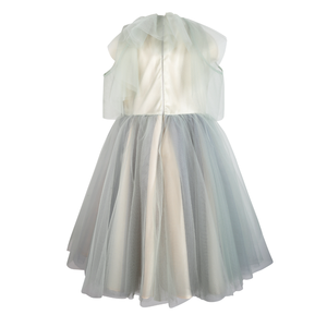 Phụ nữ quần áo cô gái ăn mặc <span class=keywords><strong>Sarah</strong></span> Boutique của màu xanh lá cây cổ tích hoa ăn mặc satin Vải Nhiều Lớp vải tuyn thêu tay áo ngắn - Product Image 5