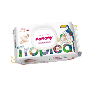 Toallitas Húmedas de Limpieza MAMAMY TROPICAL, 200x150mm, 80 Piezas, Fibras No Tejidas, Naturales y Seguras, Protección Contra Erupciones de Coco Fosfatídico para Bebés - Product Image 1