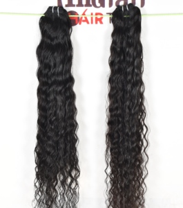 Extensions de cheveux humains à clips, naturelles, non traitées, bouclées, noires, Remy, pour femmes, cheveux indiens, cuticules alignées, double trame machine - Product Image 6