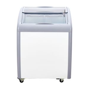 Congelatore orizzontale commerciale da 5,4 piedi cubi con vetrina per gelato e mobiletto per gelato con coperchio in vetro mobile per ristoranti - Product Image 1