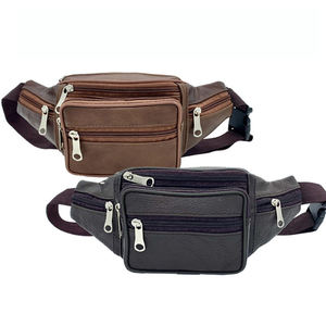 Sac de taille sport en cuir PU pour femmes et hommes, sac banane de course multifonctionnel imperméable et sac de voyage bandoulière - Product Image 5