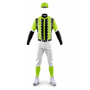 Athletic Low MOQ Sublimation Uniform Kits Lightweight 100% <b>Polyester</b> Mesh Material Breathable Baseball Uniform Sportswear Kits - Product Image 5