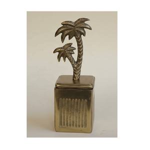 Caja de Acero con Acabado de Latón Antiguo, Hecha a Mano, con Patrón Geométrico de Arte Folclórico, Caja Decorativa para el Hogar de 39x10cm, Diseño Moderno, Regalo para Niñas y Mujeres - Product Image 1