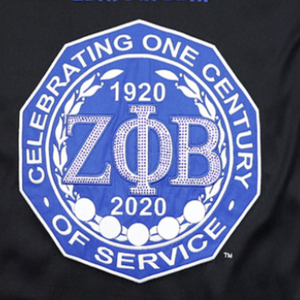 Maillot de football Zeta Phi Beta Centennial pour femme, noir et bleu, ZPB 1920 2020, anniversaire, col en V, maillot de sororité - Product Image 3