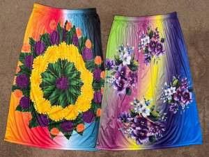 Vestido Largo Personalizado con Estampado Floral de las Islas del Pacífico Asiático, Sin Mangas, Hombros Descubiertos, Estilo Étnico, Personalizado para Adultos - Product Image 1