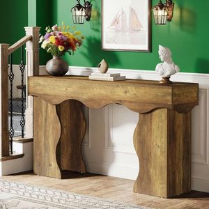 Consolle in Stile Rustico da 140 cm con Bordi Ondulati per Ingresso o Uso come Consolle - Product Image 3