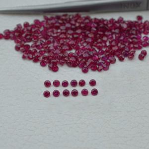 3mm AAA + rubí natural de Mozambique corte redondo piedra preciosa superventas rubí rojo vivo piedra facetada joyería hecha a mano a precio de fábrica - Product Image 1
