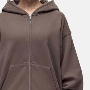 Sudadera con capucha extragrande de alta calidad para mujer, ropa de gimnasio, sudadera de invierno personalizada con hombros caídos, manga larga y frente lavado a la piedra - Product Image 5