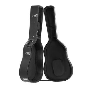 Custodia rigida per chitarra acustica a forma di zucca 43.31 con chiusura a chiave, imbottitura in PVC e rivestimento morbido per protezione strumento musicale - Product Image 1