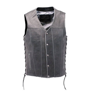 Factory Supply Top Quality Leather <b>Vest</b> Top Quality Leather <b>Vest</b> Stylish Design Leather <b>Vest</b> For Men - Product Image 1