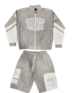 Ensemble short et veste coupe-vent en nylon et polyester respirant et confortable, style streetwear, collection été 2026 - Product Image 5