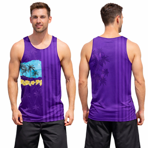 Men Printed Tank Top Custom Graphic Sleeveless Vest Polyester Quick Dry Gym Fitness Summer Beach Casual Tank Shirt - Product Image 3