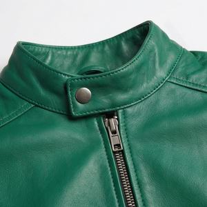 Veste de moto en cuir PU pour homme, couleur personnalisée, fermeture éclair, haute qualité, équipement de protection élégant. - Product Image 4