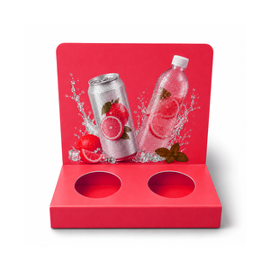 Exhibidor de Piso para Botellas de PVC Ecológico y Duradero para Promoción de Bebidas en Tiendas Minoristas y Supermercados, con Impresión Personalizada de Marca - Product Image 1