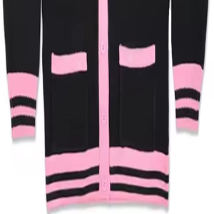 New Custom Logos Sorority Design Spring Cardigans V Neck Collage School Front Logo Polyester/Cotton OEM - Product Image 4