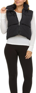 Chaleco Corto Acolchado para Mujer - Chaleco sin Mangas para Mujer con Forro Polar Grueso, Cierre de Cremallera y Botones, Transpirable - Product Image 5
