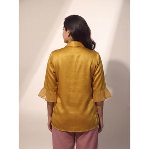 Camisa de Mujer de Corte Holgado, Color Sólido, con Cuello y Mangas Largas para Comodidad Diaria, Compre Directamente del Proveedor - Product Image 3