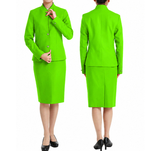 Ensemble d'uniformes d'hôtesse de l'air pour femmes, tendance et confortable, avec logo personnalisé et couleur unie – Vente en gros - Product Image 5