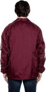 Men's Red Windproof <b>Coach</b> Jacket Casual Turn-down Collar Button Front Polyester Shell Spring Outerwear - Product Image 5