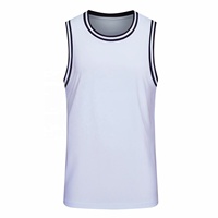 Camiseta de Baloncesto Transpirable de Secado Rápido 100% Poliéster al por Mayor, Camiseta sin Mangas de Malla para Hombre, Logotipo Personalizado, Color Personalizado, Deportes de Verano