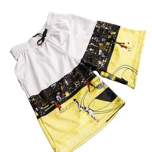 กางเกงขาสั้นตาข่ายใส่เล่นบาสเกตบอลของผู้ชาย,กางเกงผ้าคอตตอนธรรมดาแนววินเทจทรงครอปใส่ฤดูร้อน - Product Image 3