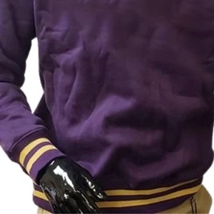 Sweat-shirts unisexes en molleton tricoté à col rond pour hommes, brodés, avec poche, en coton respirant et écologique, fabriqués par un universitaire - Product Image 3