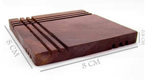 High Standard Reusable Square <b>Wooden</b> Coaster Set Elegant Tea Coffee Board with Custom Design Place Mat and Pad - Product Image 3