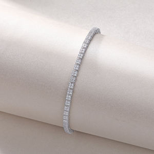 Elegante Pulsera de Eslabones con Microincrustaciones de Piedras Preciosas, Plata de Ley, Joyería Fina de Lujo para la Muñeca, Diseño de Cadena Brillante, Regalo - Product Image 4