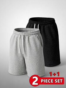 Mens Workout Fleece Shorts Comfortable Pull On Adjustable Waist Casual <b>Athletic</b> Running Walking Lounge Pocket Mid Length Design - Product Image 4