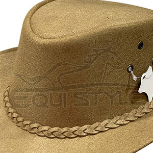 Sombreros de Vaquera al por Mayor con Banda Trenzada, Sombreros Occidentales Duraderos Resistentes al Agua, Sombreros de Cuero para Mujer para Viajes al Aire Libre, OEM, Marca Privada - Product Image 3