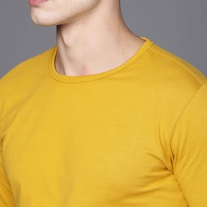 T-shirts pour hommes de qualité supérieure, vêtements d'hiver, 100% coton peigné, couleur unie, manches longues, coupe ample décontractée, respirant, séchage rapide - Product Image 4