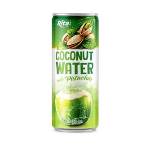 Agua de Coco Rita con Pistacho, Lata de 250 ml, Bebida Tropical Saludable de Vietnam, Disponible para Marca Privada OEM/ODM - Product Image 1