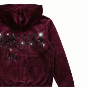 ชุดวอร์มกำมะหยี่แบบมีซิปพร้อมโลโก้สั่งทำได้ สำหรับทั้งชายและหญิง แห้งเร็ว ระบายอากาศดี สไตล์ลำลอง ดีไซน์เนอร์ สตรีทแวร์ สหรัฐอเมริกา ยุโรป Maluza - Product Image 3