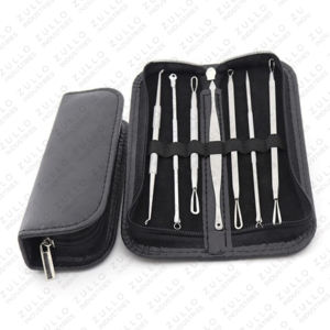 Kit de 7 Piezas de Extractores de Puntos Negros y Blancos de Acero Inoxidable de Primera Calidad, Herramientas Profesionales para Eliminar Granos y Acné - Product Image 1