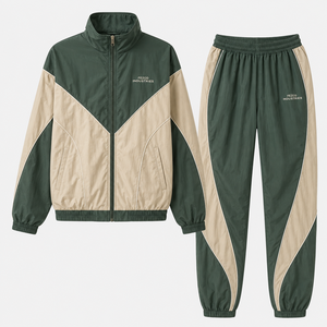 Midweight Nylon/Cotton Hooded Solid Casual <b>Wind</b> <b>Breaker</b> Women Suits Outdoor 2 Piece Set Custom Logo Waterproof Tracksuits - Product Image 3