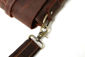 Classic Vintage Leather Briefcase for Men Timeless Executive Laptop <b>Bag</b> with <b>Multi</b> Organizer <b>Compartments</b> Custom Logo Wholesale - Product Image 3