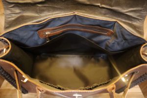 Sac fourre-tout en cuir véritable fait main, côtés tressés, poignées supérieures, fermeture à cadenas, doublure en polyester, style vintage, toutes saisons - Product Image 3