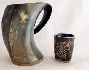 Antique Creations fournit des cornes à boire vikings d'excellente qualité, technique de polissage, écologiques, modernes, en corne de bœuf, en gros. - Product Image 4